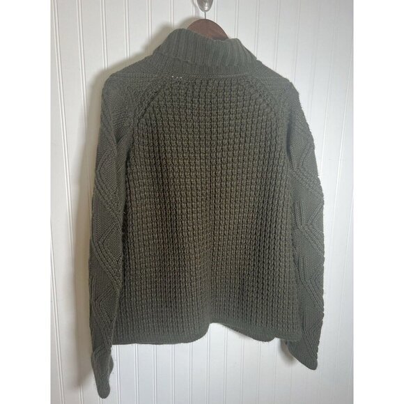 Weatherproof Vintage Women’s Turtleneck Sweater Green Size L Warm Winter - Picture 2 of 4